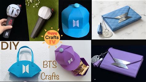 Bts Paper Crafts Diy Including Bts Army Bomb Bts Hat Box Bts T Bag