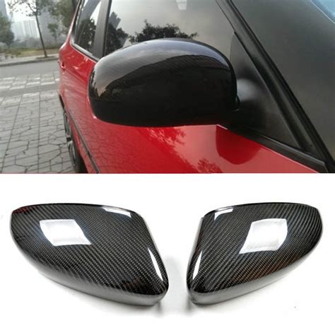 New Carbon Fiber Car Side Door View Mirrors Replacment Cover For Skoda Fabia 2008 2015 Skoda