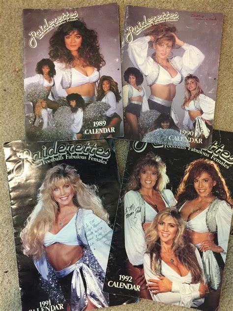 4 Vtg Los Angeles (Oakland) Raiders Raiderettes Calendars 89-92 ...