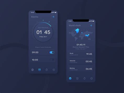 Alarm App by Marleen Semmler on Dribbble