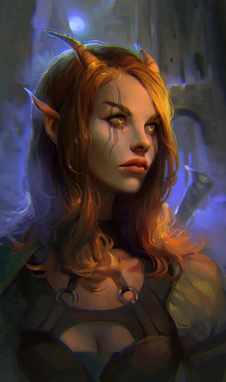 Artstation Faun Veronika Kozlova Heroic Fantasy Fantasy Women Fantasy Warrior Fantasy Rpg