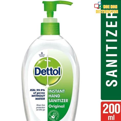 Dettol Instant Hand Sanitizer 200ml Sanitiser Orginal 200ml Travel