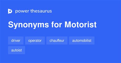 Motorist Synonyms 214 Words And Phrases For Motorist