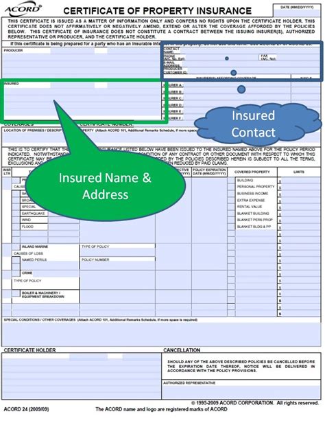 Simply Easier Acord Forms Instructions For Acord 24 Certificate Of