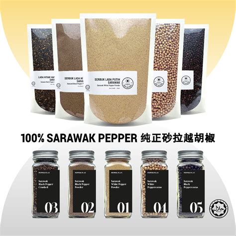 Putih Hitam Hi Hyang Pure Sarawak White Pepper Powder Seeds