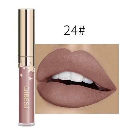 New Qibest 24colors Matte Long Lasting Lipstick 1pc Sexy Long Lasting Matte Liquid Lipstick