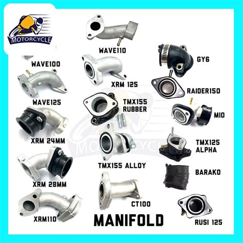 Manifold Carburetor Carb Intake Motorcycle TMX CT100 BARAKO WAVE100 XRM