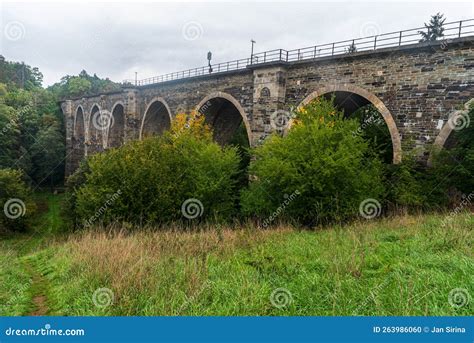 Brick Railway Bridge with Trees Around - Syratalbrucke in Plauen City ...