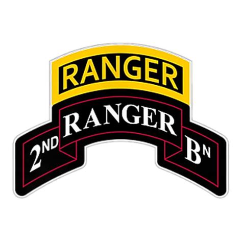 army  battalion  ranger regiment tab  scroll sticker