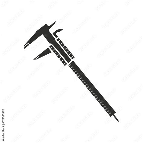 Vetor De Vernier Caliper Icon Silhouette Illustration Tools Vector