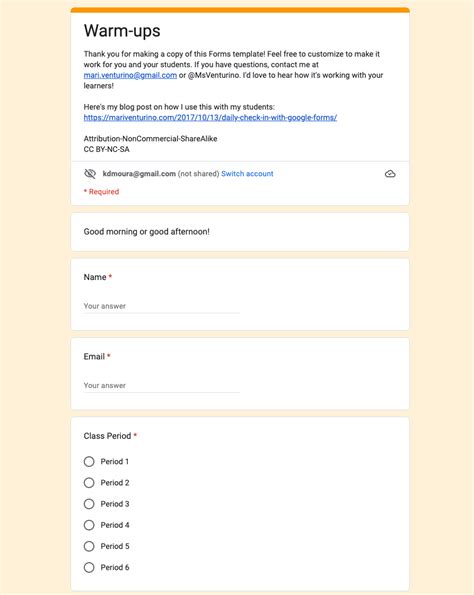 15 Google Forms Templates For Teachers and Students - Ditch That Textbook