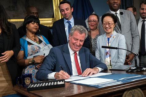 Mayor De Blasio Signs Legislation Regarding The Department Of