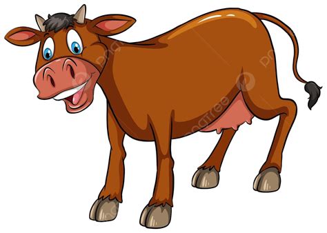 Brown Cow Farming Clipart Illustration Vector, Farming, Clipart, Illustration PNG and Vector ...