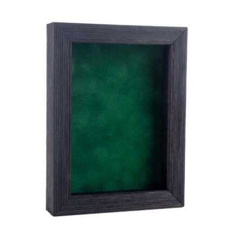 Rustic Black Wood Shadow Box Frame Acrylic Front Forest Green Suede 30 Sizes 16x28 16x28 Kroger