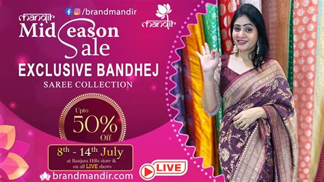 Mandir Mid Season Sale Exclusive Bandhej Sarees Weavers Price Valid