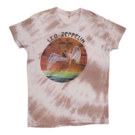 1970s Led Zeppelin Swan Song Tie Dye Shirt Wyco Vintage