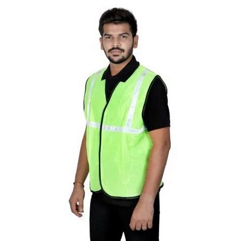 Polyester Green Reflective Safety Jacket At Rs 80 In Mumbai Id 22583894955