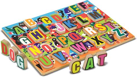 Amazon Melissa Doug Jumbo Abc Wooden Chunky Puzzle Pcs