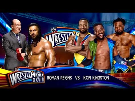 Roman Reigns Vs Kofi Kingston K Simulation Match Youtube