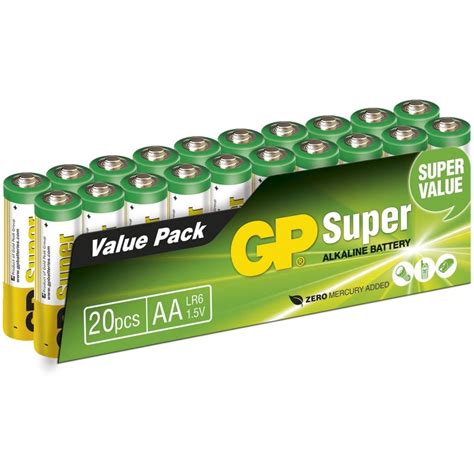 Gp Batteries Pile Pack De Piles Super Alcaline Aa Lr Pas Cher