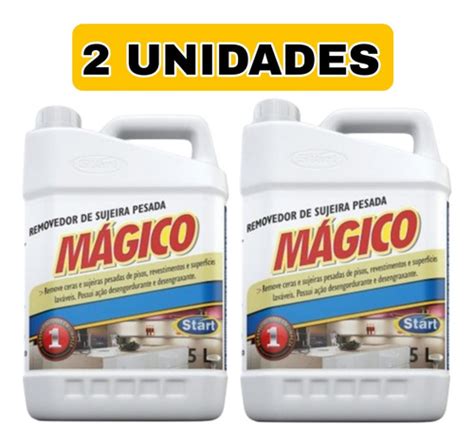 2 Desengordurante Sujeira Pesada Magico Start 5l Remove Cera Frete grátis