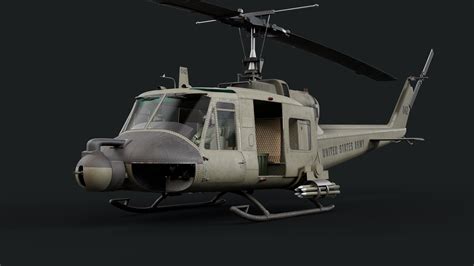 Bell UH-1C Huey Helicopter 3D Models | ActionVFX