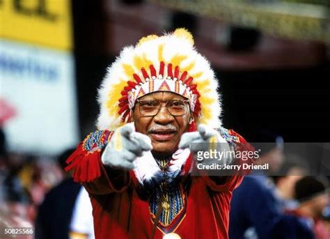 Washington Redskins Fan Chief Zee Watches The Game Against The