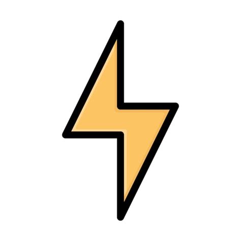 Icono de vector de energía icono de energía de tormenta simple diseño