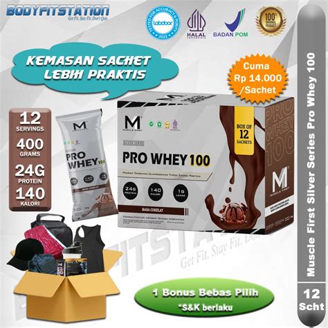 Jual Muscle First Pro Whey Box Sachet Bubuk Fit Fitness Gym