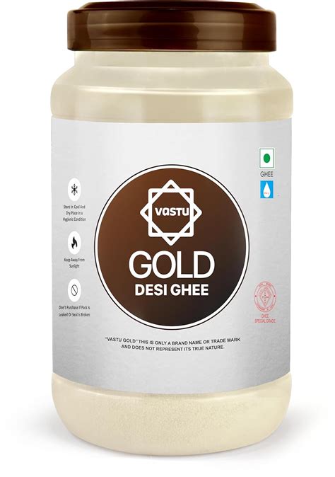 Vastu Gold Premium Desi 100 Authentic Ghee 1 LTR Jar Amazon In