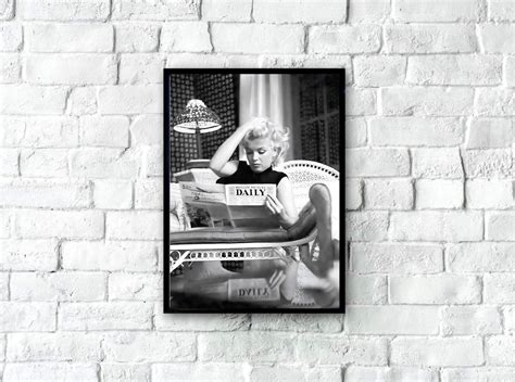 Marilyn Monroe Poster Marilyn Monroe Print Black And White Etsy