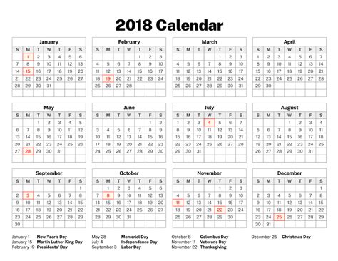 2018 Calendar – Old Calendars