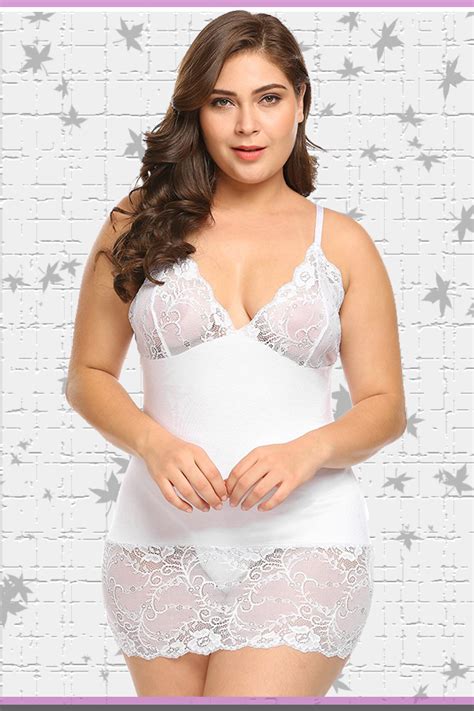 Sexy Plus Size White Lingerie