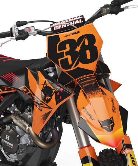 Ktm Blast Graphics Kit Orange Black Omxgraphics