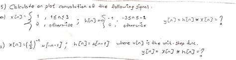 Calculate On Plot Convolution Of The Following Chegg Chegg