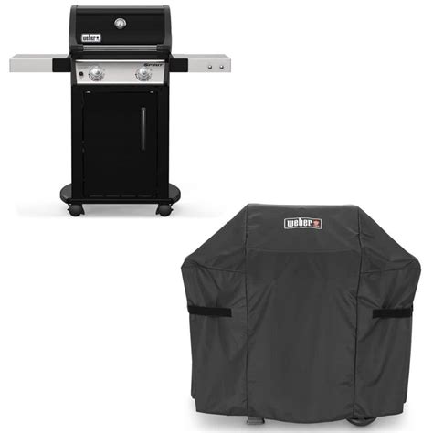 Weber Spirit E Liquid Propane Gas Grill In Black With Grill Cover