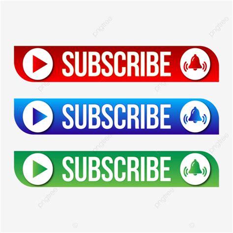 Youtube Social Media With 3d Subscribe Button Vector Subscribe Button