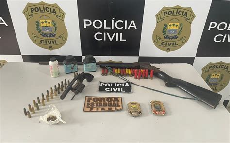 Armas e munições são apreendidas pela Polícia Civil do Piauí durante