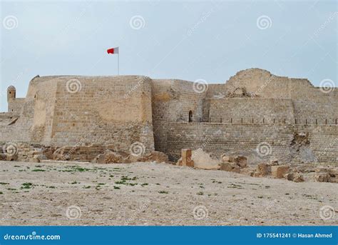 Bahrain National Fort View at Sunny Day Stock Image - Image of bahrain ...