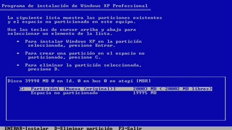 Tutorial De Como Crear Particiones Con El Cd De Windows Xp YouTube