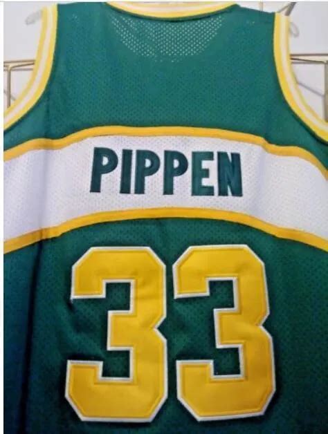 Ncaa Cheap 33 Scottie Pippen Jersey Blue Green Stitching Adult Mens