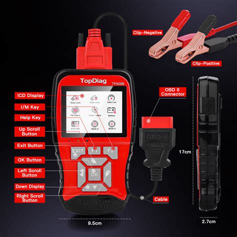 TopDiag TP908B OBDII Scanner Auto Diagnose Instrument Unterstützung