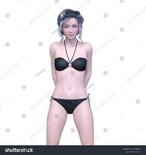 3d Rendering Woman Bikini Stock Illustration 2113980113