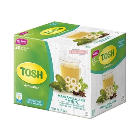 AROMATICA TOSH MANZANILLA ANIS Y MENTA CAJA X 20 SOBRES