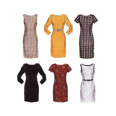 Fitted Dress Sewing Pattern Size 8 10 12 McCalls 8017