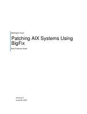 Best Practices For Patching AIX Systems Using BigFix V2 Pdf IBM