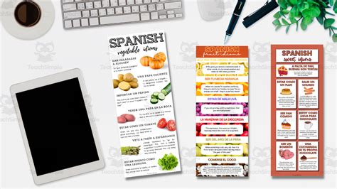 Spanish/English Food themed Idioms by Teach Simple