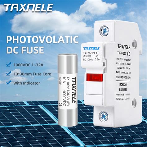 Solar Dc Fuse V Pv Photovoltaic A A A A A A Fuse Holder