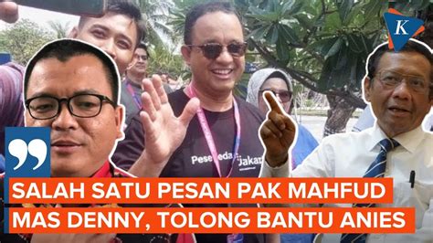 Denny Indrayana Bongkar Permintaan Mahfud MD Untuk Bantu Anies Baswedan