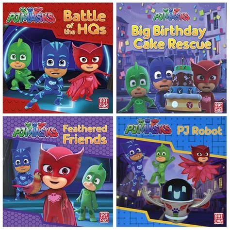 A Pj Masks 4 Books Set Age 3 Paperback — Books2door